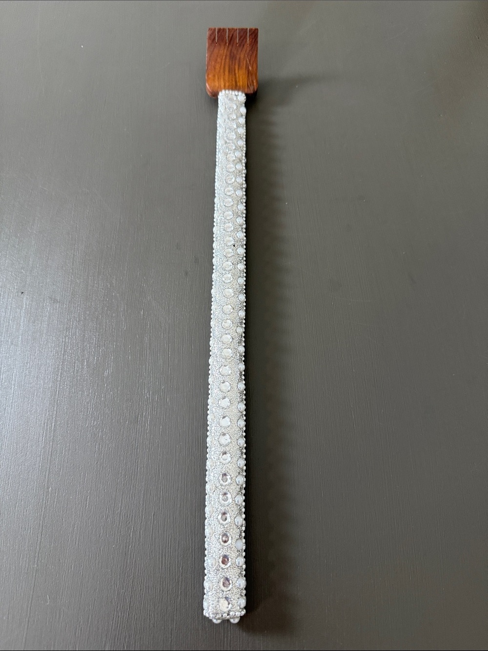 Pier 1 Silver and White Crystal Beaded Backscratcher